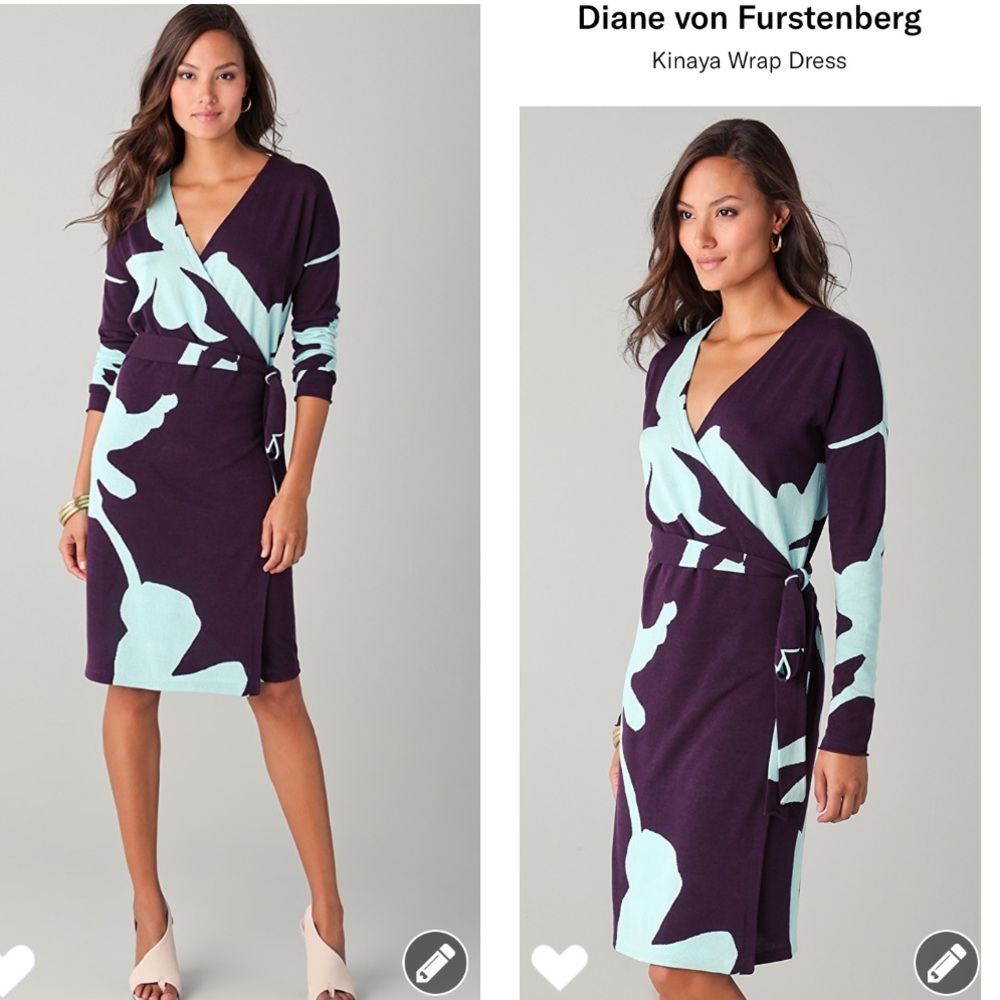 NEW! Diane Von Furstenberg Kinaya wrap dress 4356
